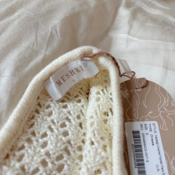 NWT Meshki Kayleigh Crochet Fishtail Maxi Dress – White – Size S - Picture 6 of 9